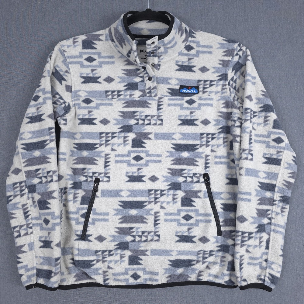 Kavu Cavanaugh Sweatshirt Womens Medium Winter Arcade Fleece Southwestern Aztec